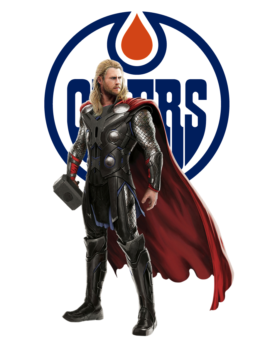 Edmonton Oilers Thor Logo vinyl decal